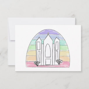 LDS Salt Lake City Tempel Regenbogen Sonnenunterga Dankeskarte