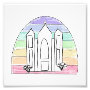 LDS Salt Lake City Tempel Regenbogen Sonnenunterga Fotodruck