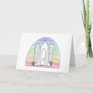 LDS Salt Lake City Tempel Regenbogen Sonnenunterga Karte