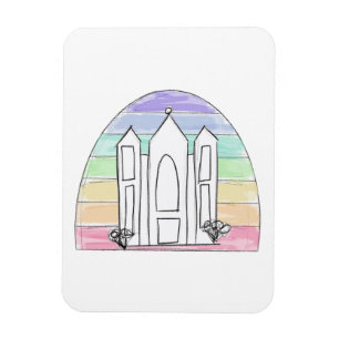LDS Salt Lake City Tempel Regenbogen Sonnenunterga Magnet