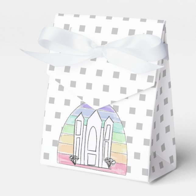 LDS Salt Lake City Tempel Regenbogenmormon Geschenkschachtel (Vorderseite)