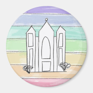 LDS Salt Lake City Tempel Regenbogenmormon Magnet