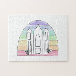 LDS Salt Lake City Tempel Regenbogenmormon Puzzle