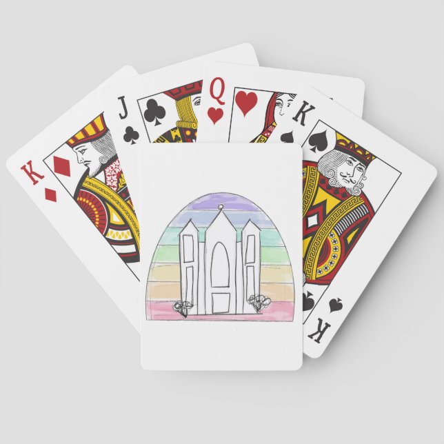 LDS Salt Lake City Tempel Regenbogenmormon Spielkarten (Rückseite)