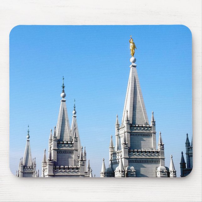 Lds salt lake city temple angel moroni mousepad (Vorne)