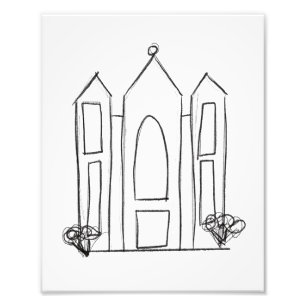 LDS Salt Lake City Temple einfaches modernes Mormo Fotodruck