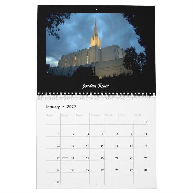 LDS Tempel 2017 Kalender (Jan 2027)