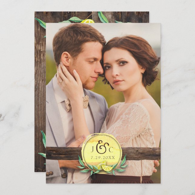 LDS TEMPEL-HOCHZEITS-EINLADUNG | rustikale Einladung (Vorne/Hinten)