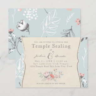 LDS TEMPLE SEALINGKARTE   Vintage Liebe des Fahrra Einladung