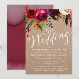 LDS WEDING INVITATION| Elegante Flora Rustikal Einladung
