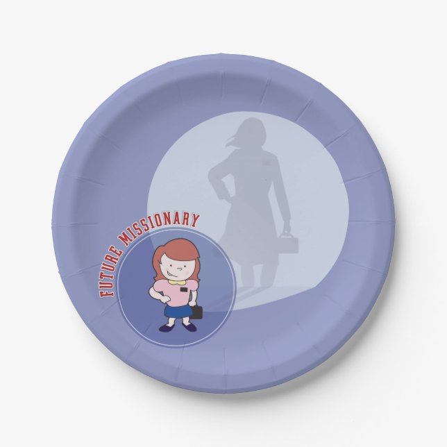 LDS zukünftiger Missionspapier-Teller Pappteller (Vorderseite)