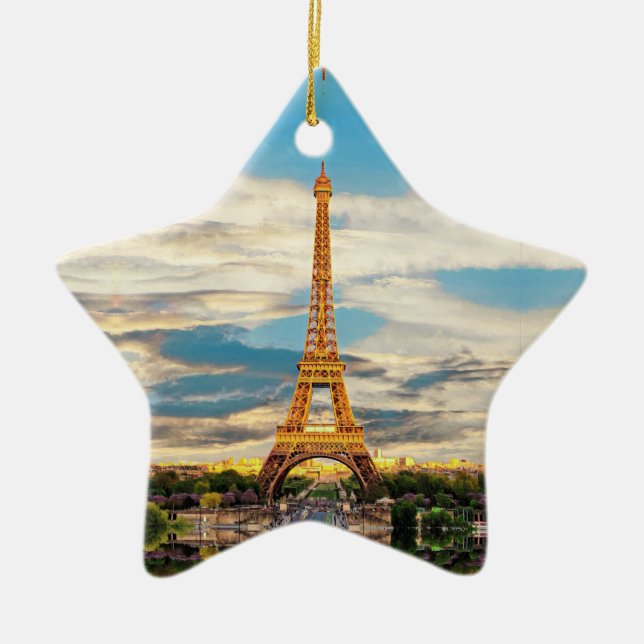 ldTOUR EIFFEL - Paris - Ansicht - Keramik Ornament (Vorne)