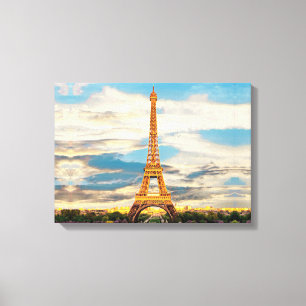 ldTOUR EIFFEL - Paris - Ansicht - Leinwanddruck