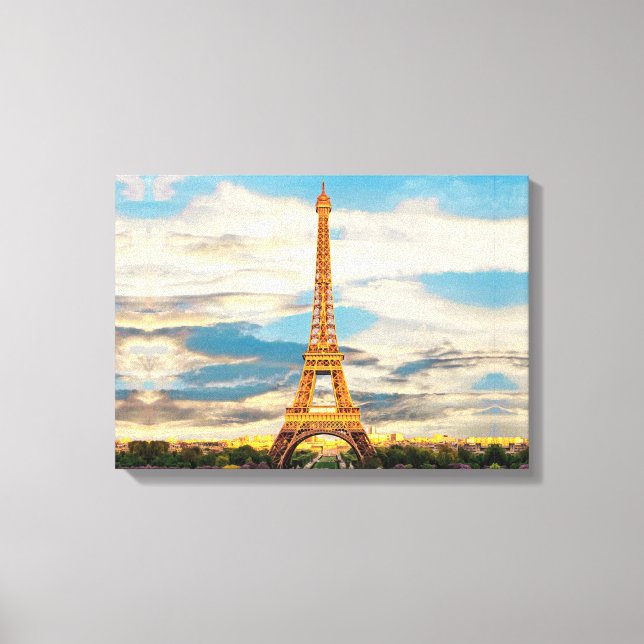 ldTOUR EIFFEL - Paris - Ansicht - Leinwanddruck (Vorderseite)