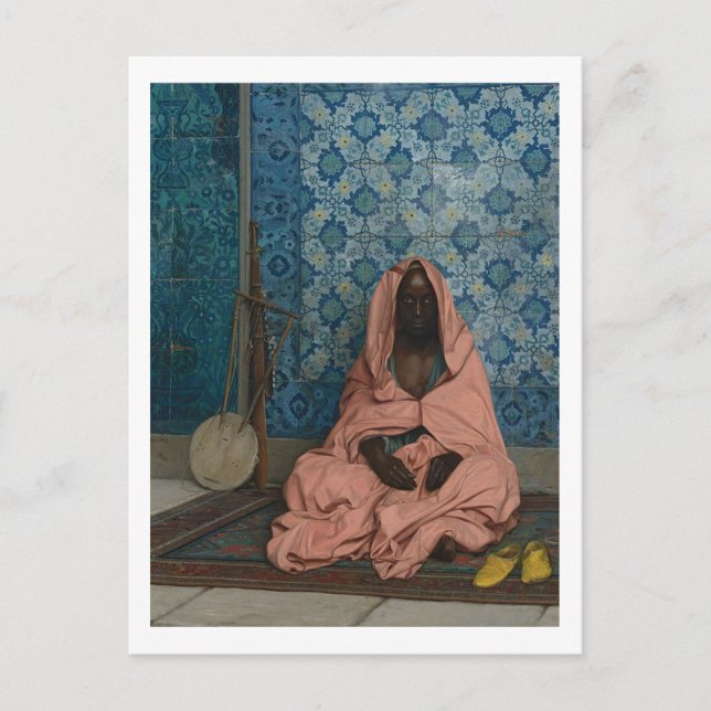 Le Barde Noir von Jean-Léon Gérôme, c1888 Postkarte (Vorderseite)