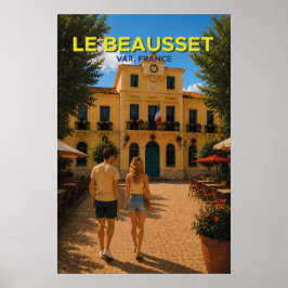 Le Beausset, Frankreich – Vintage-Reiseposter Poster