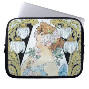 Le Bec Liais durch Alphonse Mucha Laptopschutzhülle