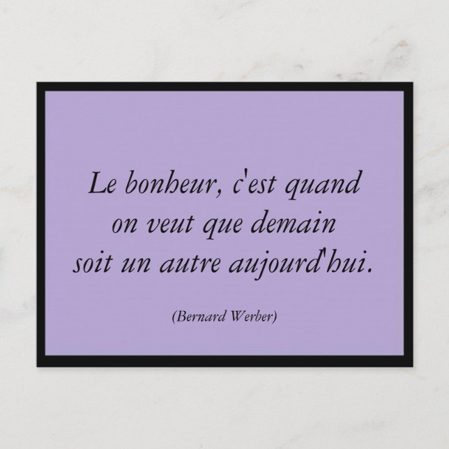 Le bonheur postkarte (Vorderseite)