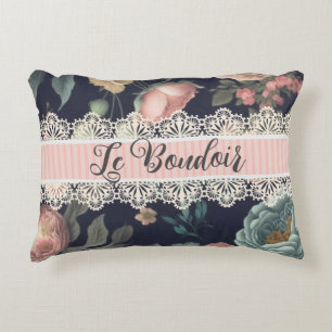 Le Boudoir Vintage-Spitze und Stoff  Dekokissen
