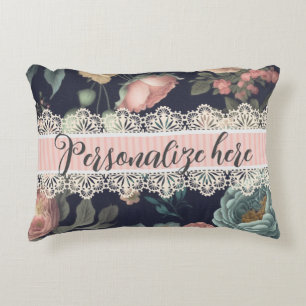 Le Boudoir Vintage-Spitze und Stoff Dekokissen