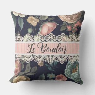 Le Boudoir Vintage-Spitze und Stoff Kissen