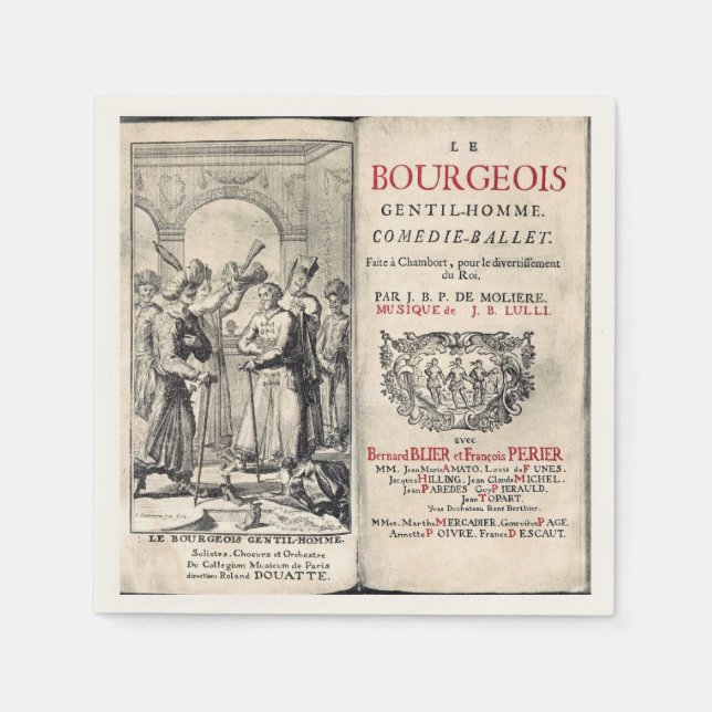 Le Bourgeois Gentilhomme Cocktail Napkin Serviette (Vorderseite)