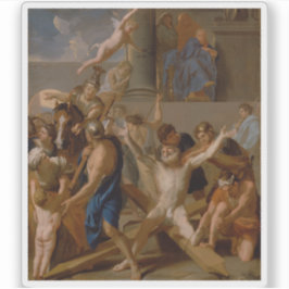 Le Brun - Das Martyrium von Saint Andrew Aufkleber