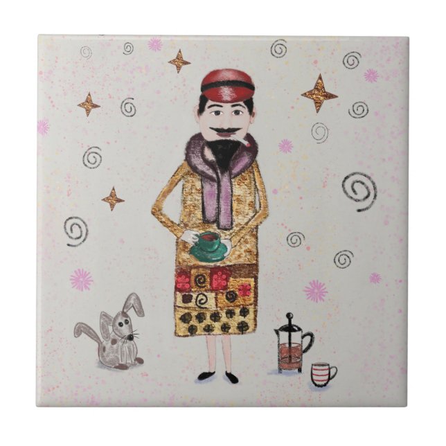 Le Cafe Ceramic Tile Fliese (Vorderseite)