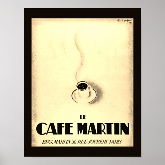 Le Cafe Martin Poster (Vorne)