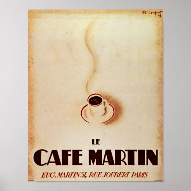 Le Cafe Martin Poster (Vorne)
