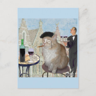Le Cat du Café Postkarte
