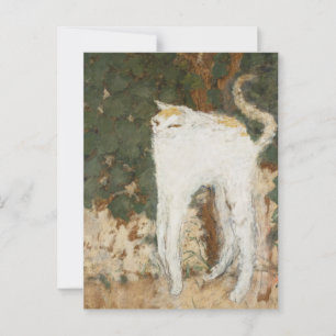 Le Chat Blanc Vintag Cat Painting Printable Meme Postkarte