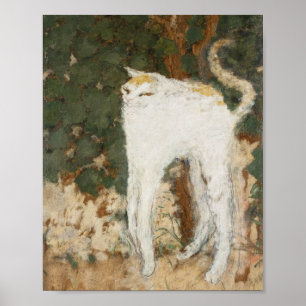 Le Chat Blanc Vintage Katzenmalerei Poster