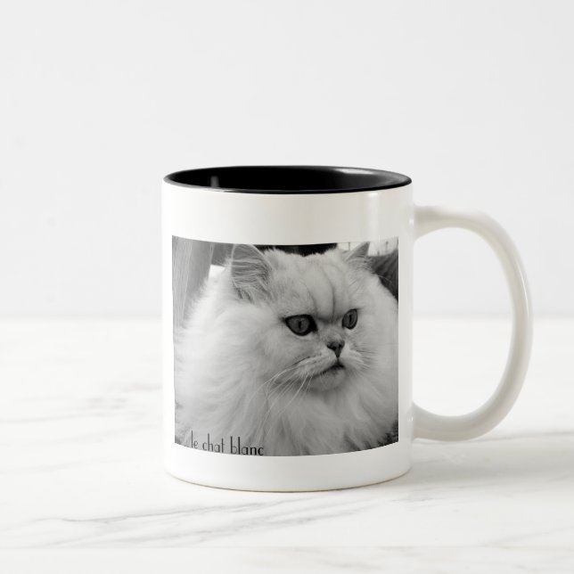 Le Chat Blanc Zweifarbige Tasse (Rechts)