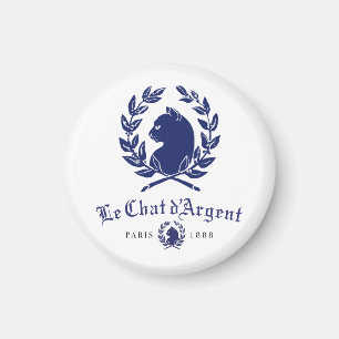 Le Chat d'Argent Paris Rundmagnet Klassisches Na Magnet