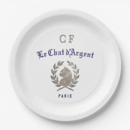 Le Chat d'Argent Parisian Bistrot Monogramm  Pappteller