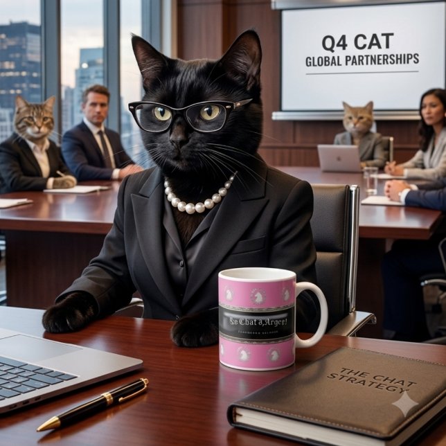 Le Chat d'Argent Power Cat Tasse | Chic Pariser Bo (They are hanging on my every word, time to start blinking.)