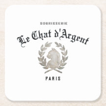 Le Chat d'Argent Vintage-Quadratuntersetzer