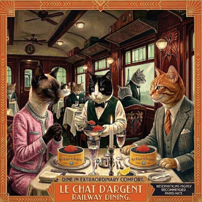 Le Chat d'Argent VOYAGE Series Katzennapf Napf (For a trip nobody wants to end.)
