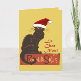 Le Chat Noel Weihnachts-Spoof-Vektor Kunst Feiertagskarte