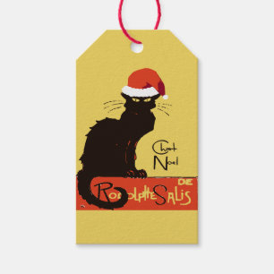 Le Chat Noel Weihnachtsparodie Bedruckter Ausschni Geschenkanhänger