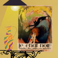 Le chat noir 1922 Spielplakat henri desbarbieux