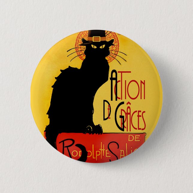 Le Chat Noir - Aktion De Grâces Button (Vorderseite)