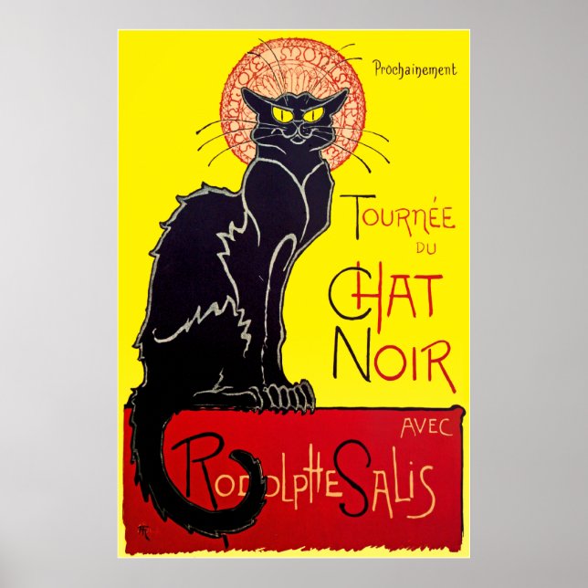 Le Chat Noir Black Cat Vintage Poster drucken (Vorne)