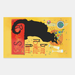 Le Chat Noir - Bonne Nouvelle Année Rechteckiger Aufkleber