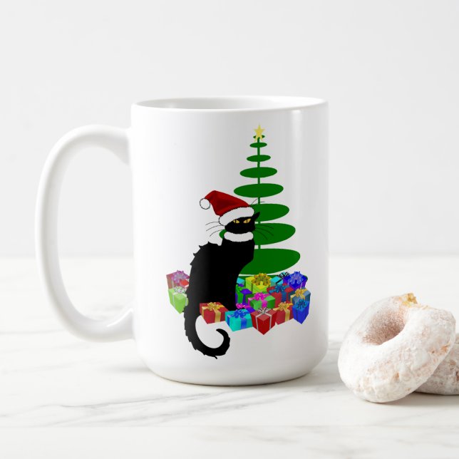 Le Chat Noir Christmas Kaffeetasse (Mit Donut)