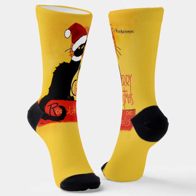 Le Chat Noir Christmas Socken (Gewinkelt)