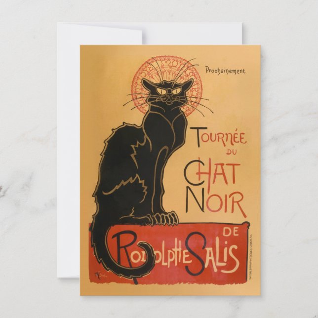 Le Chat Noir Einladung (Vorderseite)