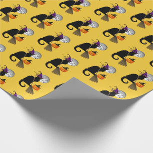 Le Chat Noir Halloween Hexe Geschenkpapier