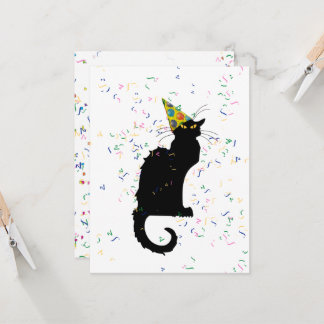 Le Chat Noir Happy Birthday Einladung